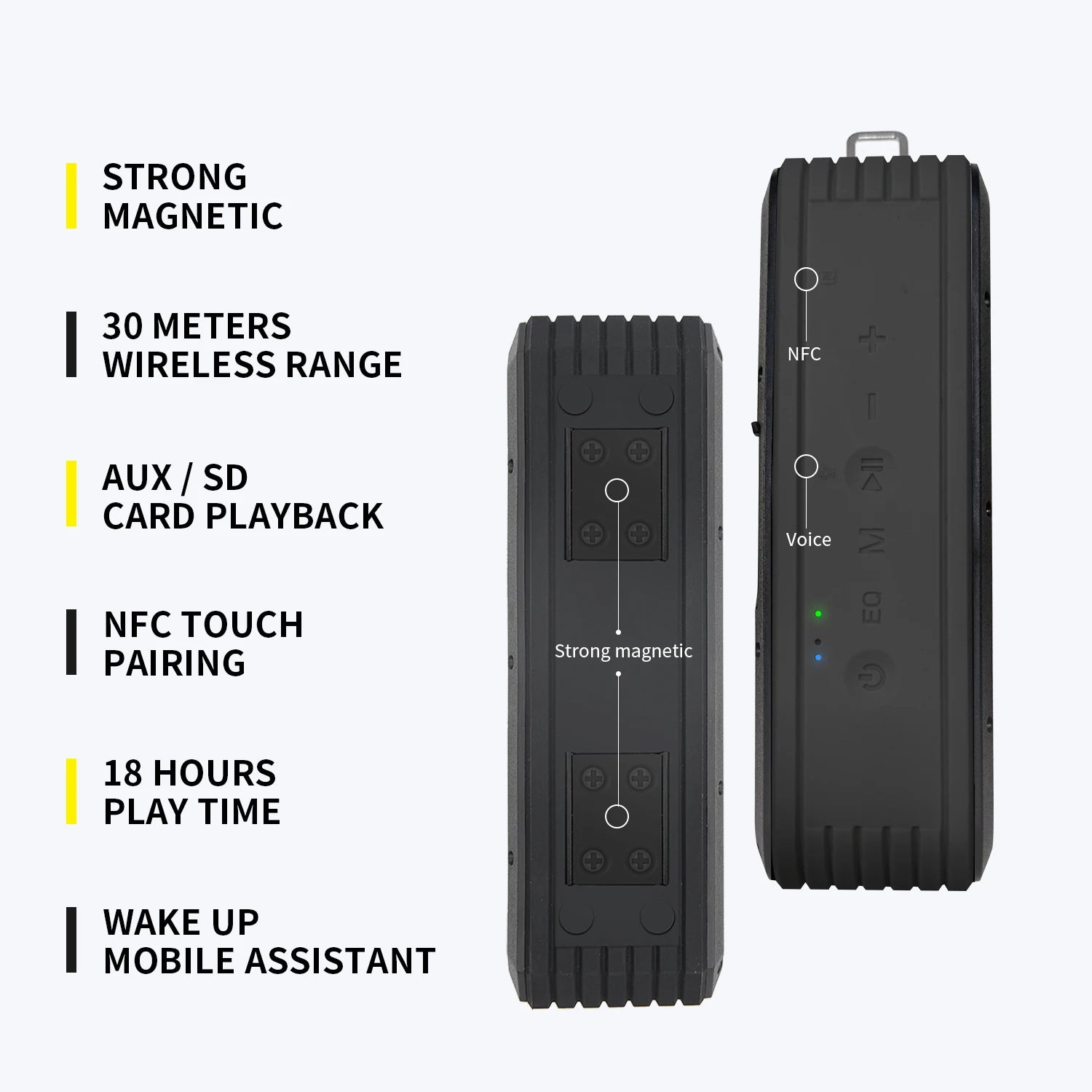 X3S Golf Cart Magnetic Outdoor TWS Speaker 6600mAh Real IPX7 Waterproof BT 5.0 Portable Wireless Speaker for Golf